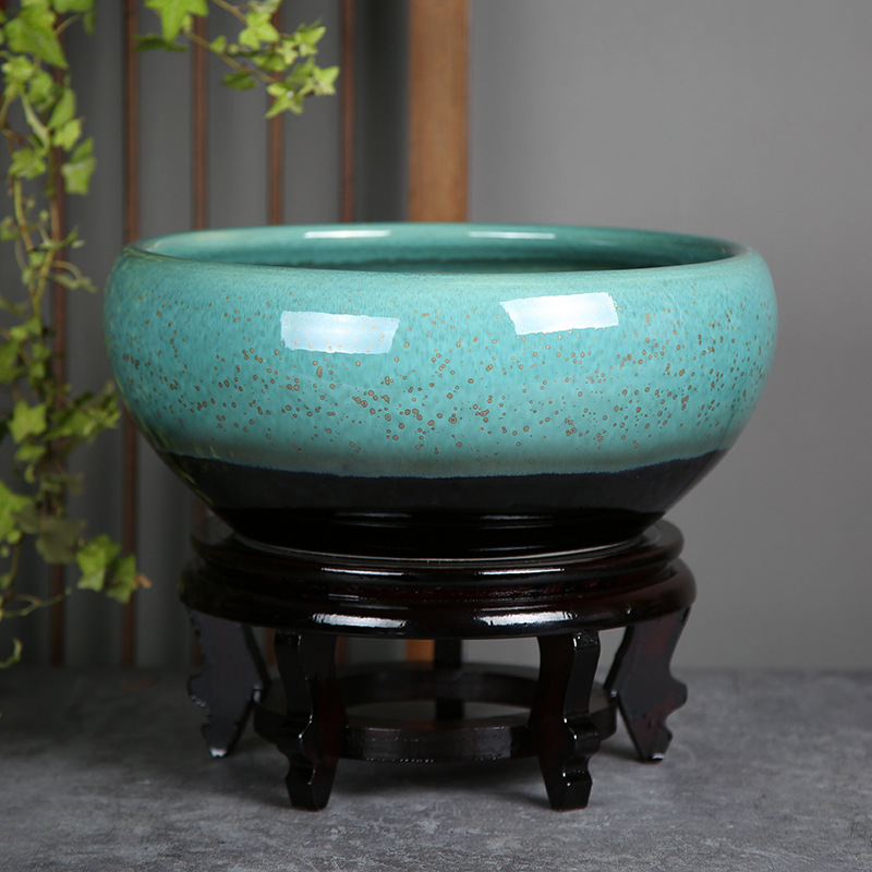 *金魚飼育用景徳鎮陶器大水槽、卸売亀鉢、水耕植物、睡蓮、蓮水槽、卓上飾り|undefined