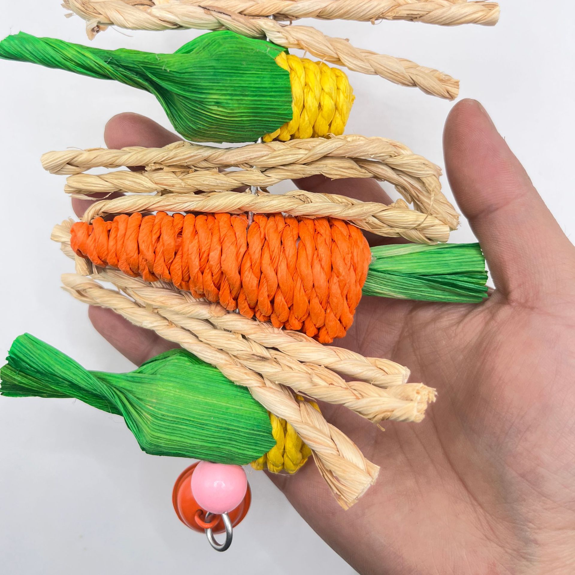 Juguete Colgante Molar para Loros y Hámsteres de Cuerda de Papel Molar, Colgante para Jaula de Mascotas