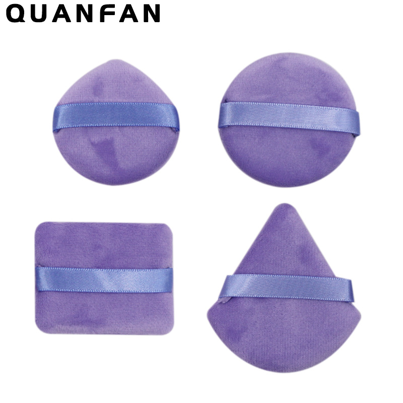 Suministro directo transfronterizo triángulo pequeño cuadrado redondo corazón melocotón polvo seco miel en polvo maquillaje multicolor material de pelo corto súper suave