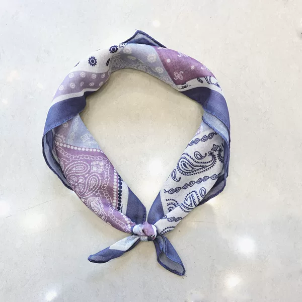 American Retro Printed Plaid Headscarf Triangle Scarf Sweet Cool Sexy Square Scarf Silk Scarf Hip-Hop Music Festival Turban for Women