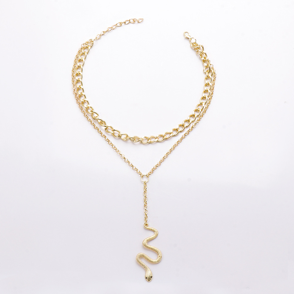 Fashion Snake Multi-layer Alloy Necklace Wholesale display picture 3