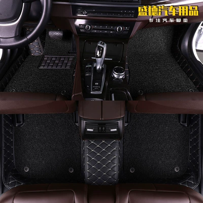Modelə uyğun ayaqaltı, Yingying Car Floor Mats Are Directly - five-seat-car-mat-black-gold-thread-black-double-layer