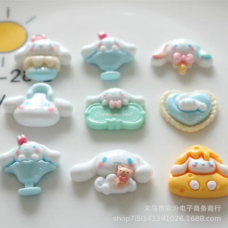 Sanrio Yugui Dog Resin Accessories Handmade Jewelry DIY Cream Glue Mobile Phone Shell Hairpin Refrigerator Key Chain