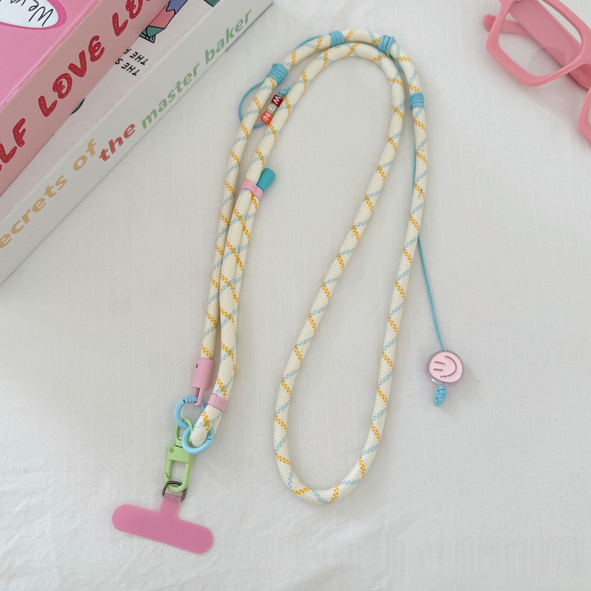 8MM botón de puerta de color ajustable de teléfono móvil cuerdas trenzadas de nylon robusto y duradero accesorios de bolsas de flores sensación de alto nivel