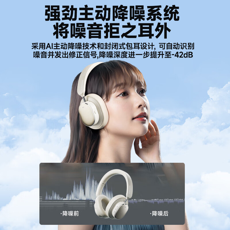 フィリップス ヘッドマウント ワイヤレス Bluetooth ヘッドセット TAH5519 e スポーツ ゲーム アクティブ ノイズ リダクション 折りたたみ式|undefined