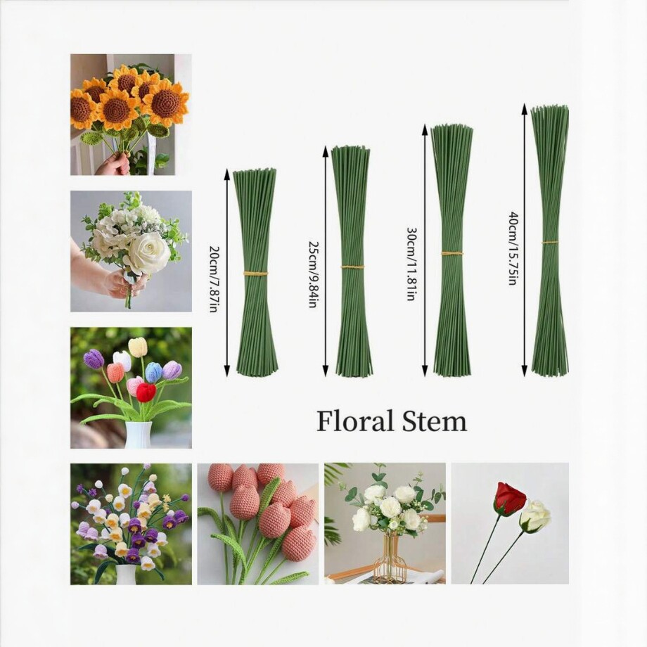 源头厂家仿真花杆批发 2号绿色花杆 DIY手工花艺铁丝 假花配件