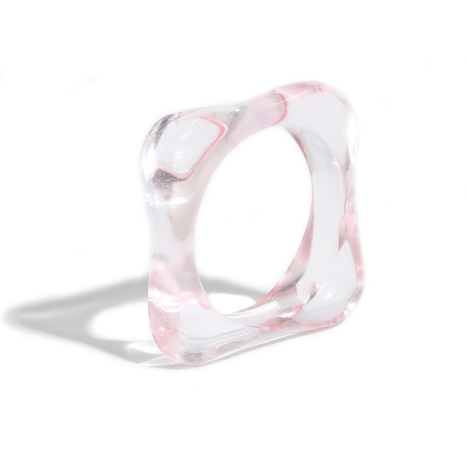 Hip-hop Color Diamond-shaped Resin Ring display picture 23