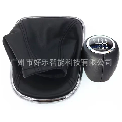 Cruze Chevrolet Cruze 2008 | Cab and accessories - sk-chevy52-black-leather-black-stitching-set-r6-speed-seamless-black-leather-shifter-tip-2-piece-set