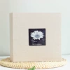 Square frame beige chrysanthemum style