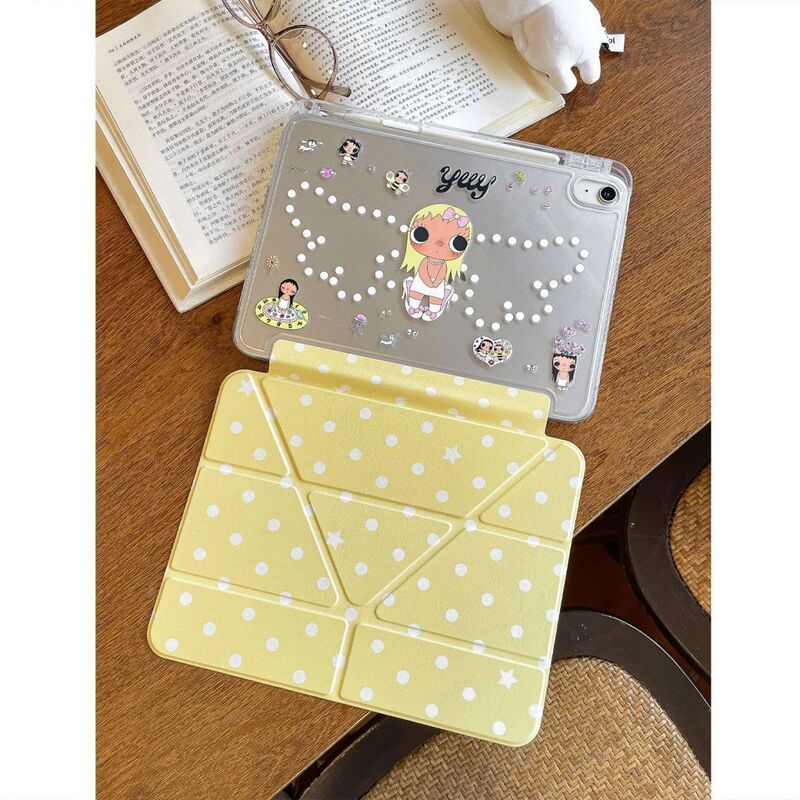 Polka Dot Little Jade protective case for Apple iPad 11 10.2 with pen slot, MINI7 anti-drop 9.7 tablet case, air876