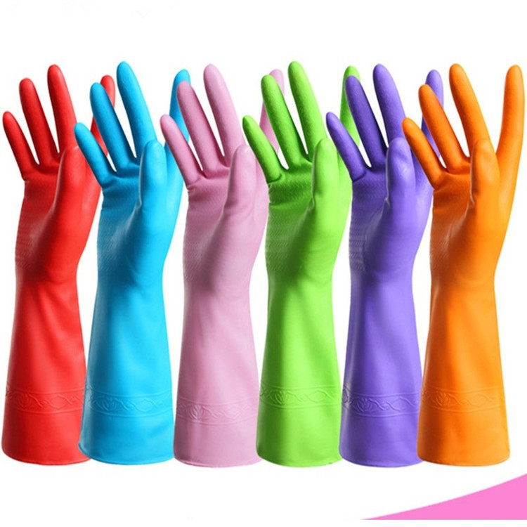 Luvas de borracha natural impermeáveis para lavar louça_voghion.com