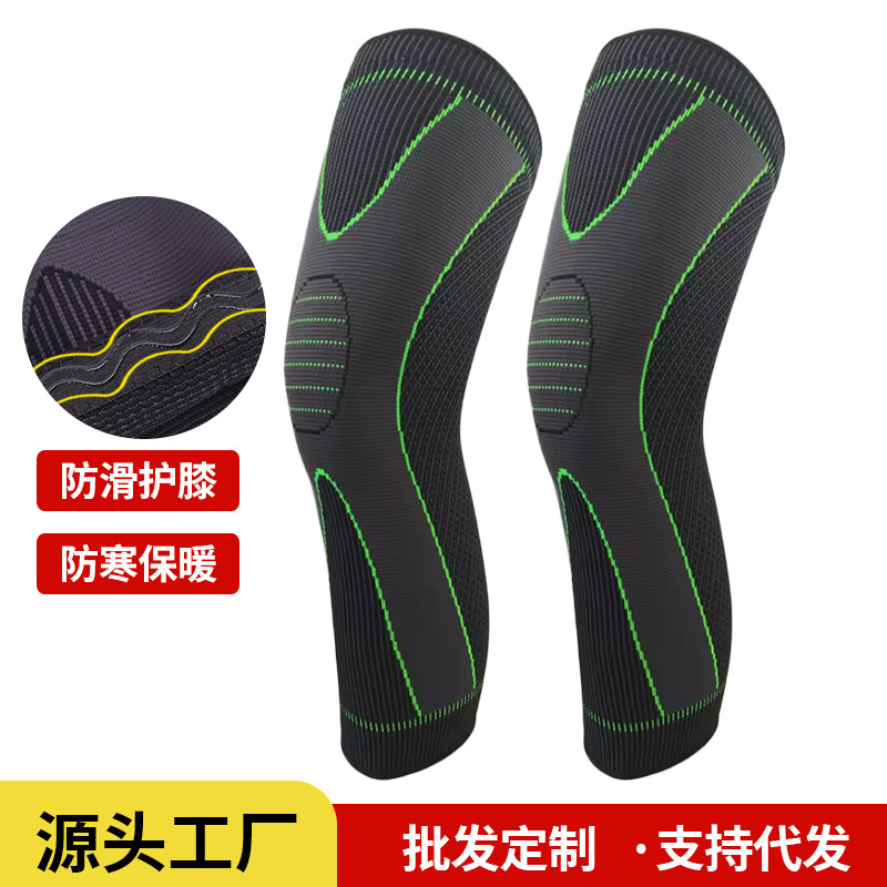 Rodilleras deportivas extendidas al por mayor para prevenir el frío, rodilleras térmicas de artemisa, correas antideslizantes para ciclismo, rodilleras para mantener a hombres y mujeres abrigados en invierno