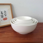 定制供应淄博陶瓷餐具盘碗套装儿童碗白瓷碗饭碗汤碗超市促销礼品