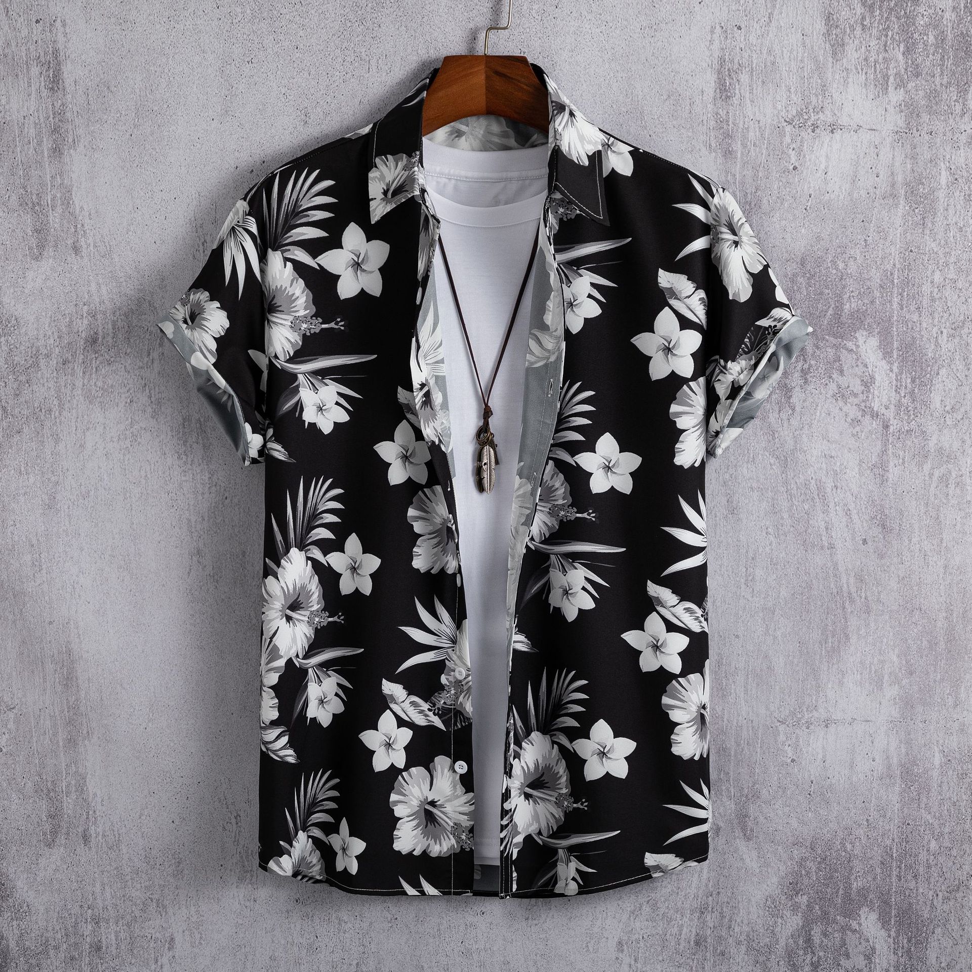 2024 New Men's Digital Printed Shirts are Simple and Fashionable_voghion.com