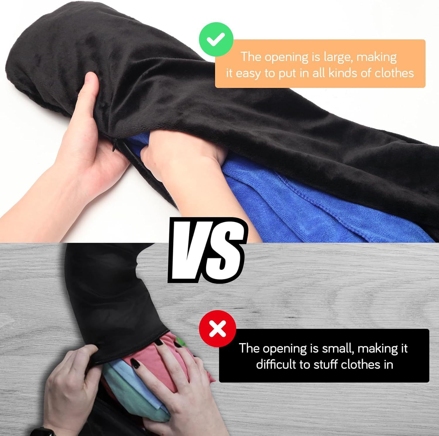 Transfronteriza nuevo multi-funcional en forma de U almohada recargable ropa equipaje funda de almohada suave felpa viaje de almacenamiento