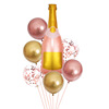 Balloon, set, evening dress, decorations, layout, wineglass, suitable for import, new collection, champagne color, 7 pieces