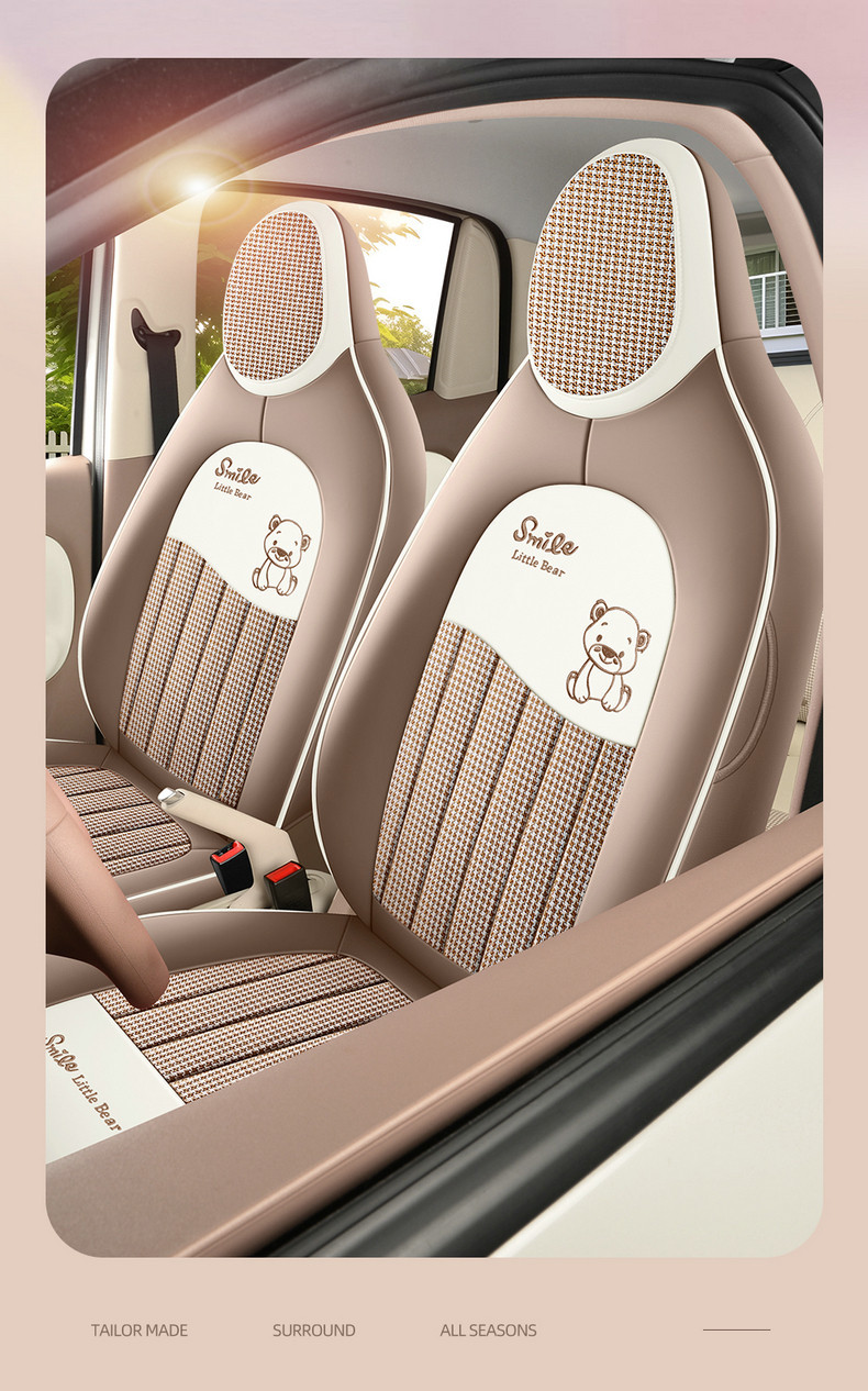 2025 Wuling Hongguang Mini Seat Covers Full Set for Four-Door Version, Mini Cartoon Car Seat Cushions for Women