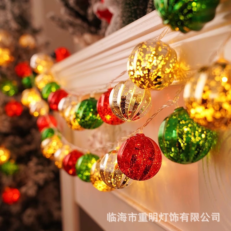 Transfronterizos LED de Navidad lámpara de estrella galvanizada colgante decoración de árbol de Navidad atmósfera impresión de lámpara de color