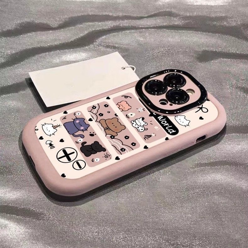 Hollow Bear for Xiaomi 14 Mobile Phone Case for Xiaomi 13 Women's 10 Silicone Red Rice K30 All-inclusive K40 Advanced K5