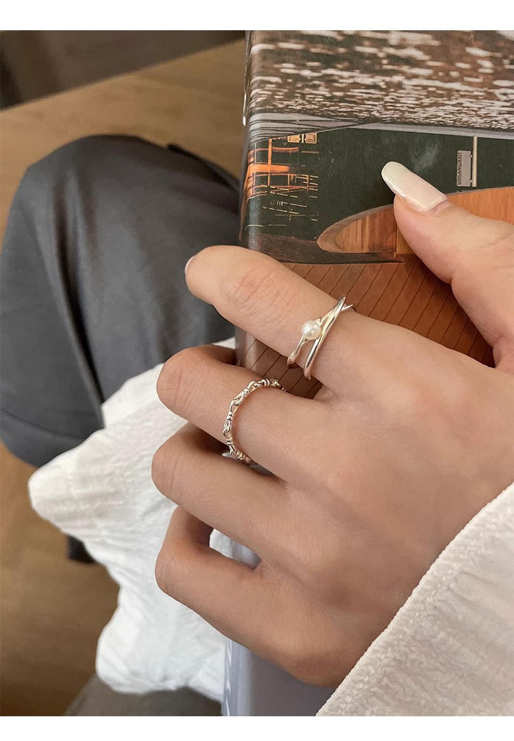 Adjustable Ring Size 1 Piece 925 Sterling Silver Geometric Rings