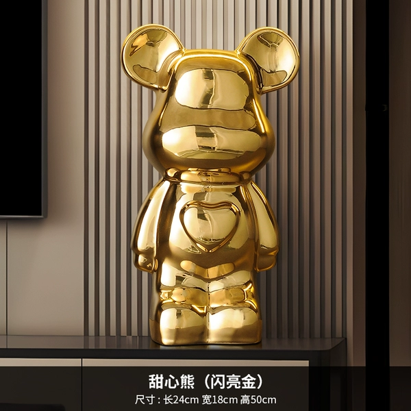 [爱心熊50cm-尊贵金-可存可取]