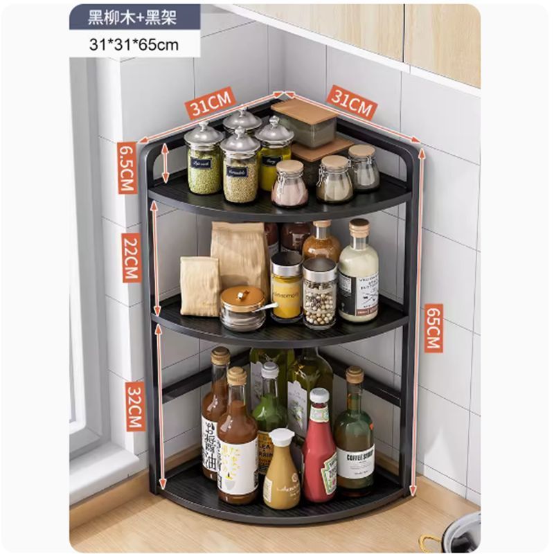 厨房转角调料品置物架圆角台面多层三角形调味料油盐酱醋收纳架子|undefined