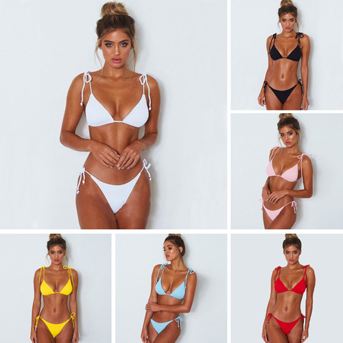 European and American sexy  split swimsuit for women push-up slimming bikini two-piece set bikini foreign trade Amazon