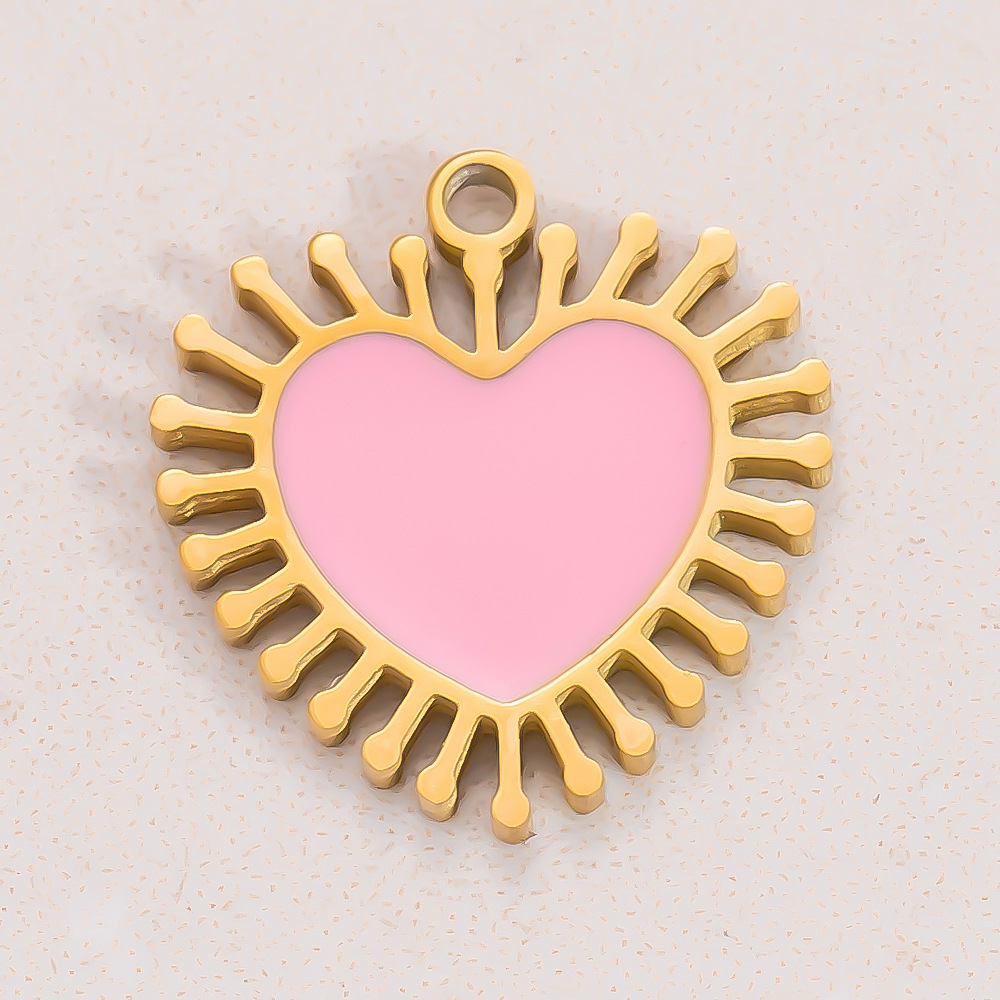 Cute, IG Style Style 1 Piece 304 Stainless Steel PVD Coated Real Gold Plated Heart Shape Butterfly Pendant DIY Jewelry Accessories