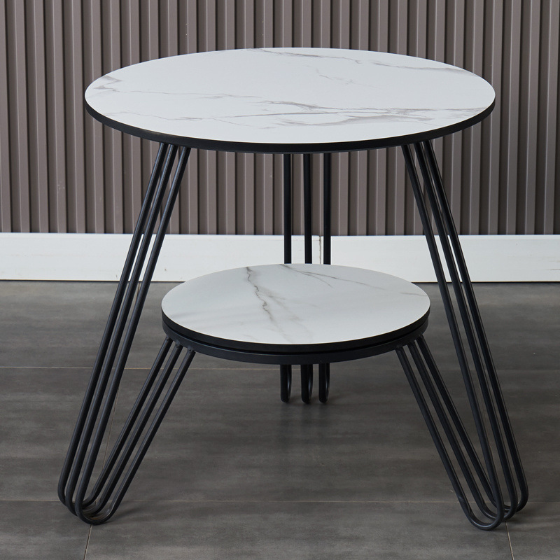 Recepción de negocios de lujo moderno y lujo mezcla de mesa y silla de negociación interior balcón casual café redonda