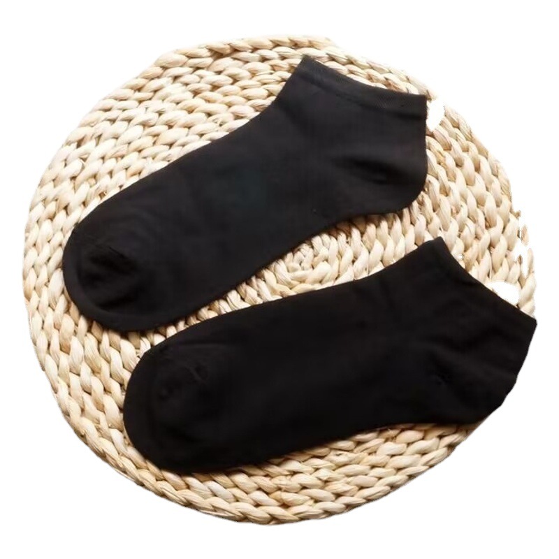 Calcetines de color sólido calcetines de negocios casuales gris blanco y negro para hombres Calcetines de algodón de cuatro estaciones Calcetines de primavera y verano otoño calcetines de cintura baja