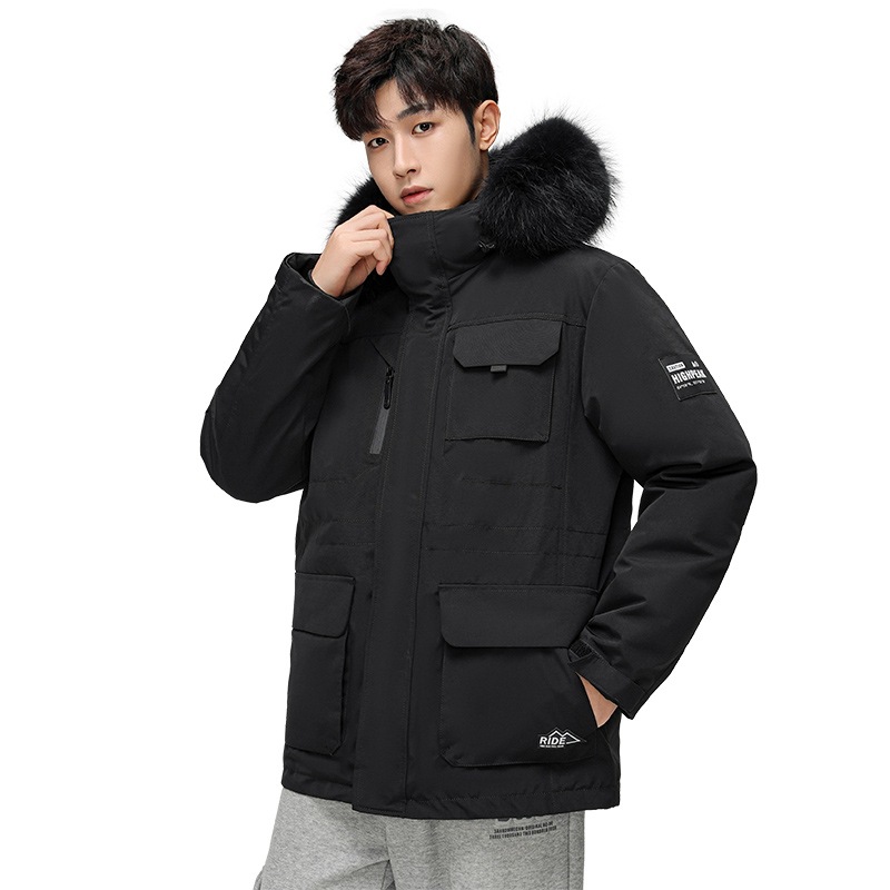 Nueva chaqueta de invierno con capucha informal y cálida de moda para hombre_voghion.com