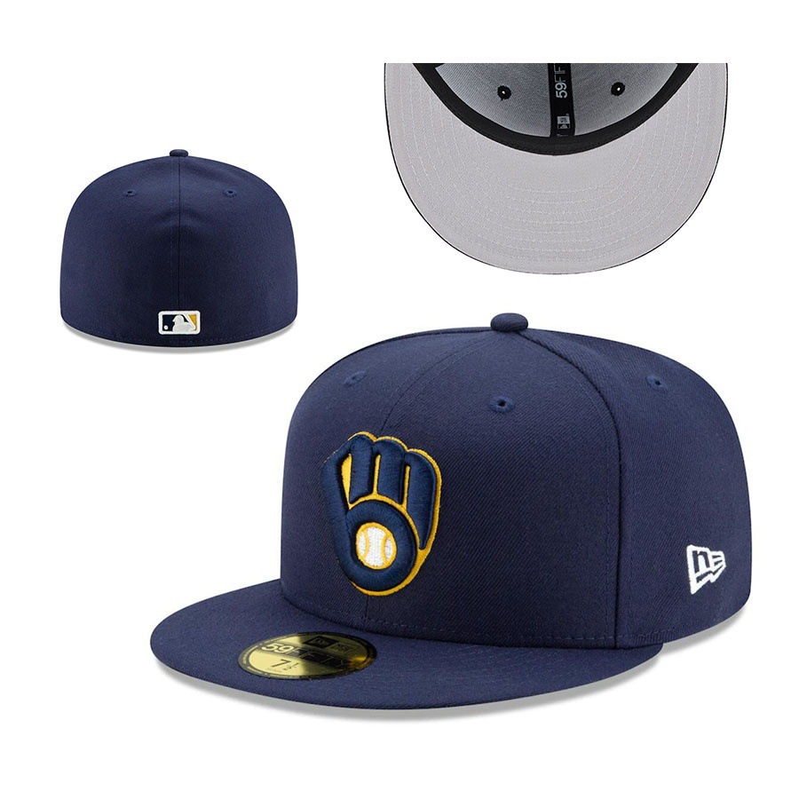 New Era Milwaukee Brewers 59FIFTY Cap Navy
