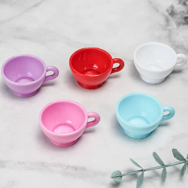 Source Manufacturer Mini Artificial Coffee Cup Plastic Tea Cup PVC Water Cup Doll House DIY Food Container