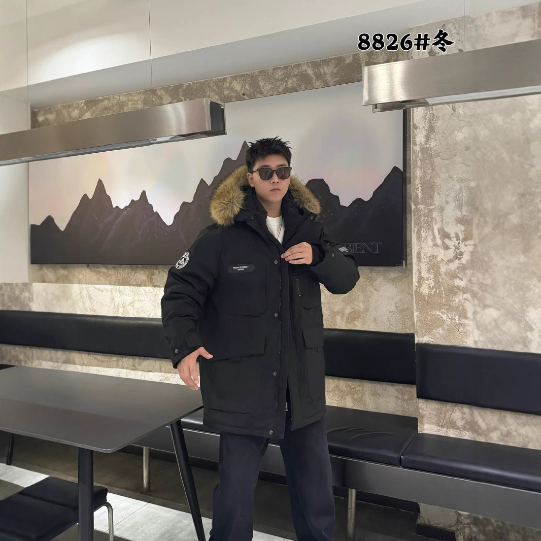 TENGYE 플러스 사이즈 남자 겨울 새로운 캐주얼 단색 느슨한 조커 300 진 플러스 사이즈 남자 모피 칼라 스키 세트