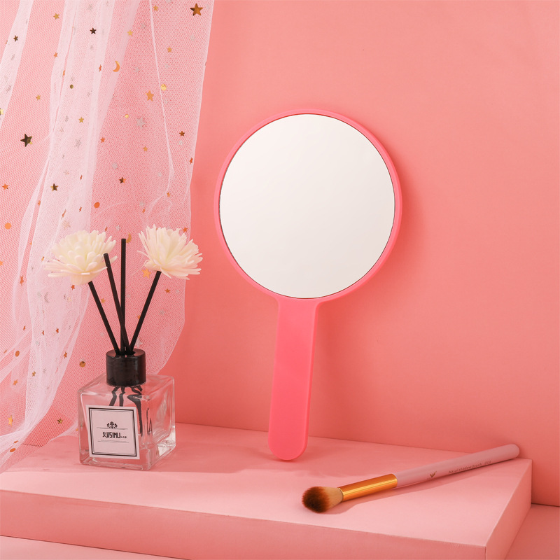 Espejo de Maquillaje de Mano Cuadrado para Regalo de Plástico y Vidrio Personalizable para Salón y Dormitorio