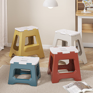 Cross-Border Plastic Outdoor Household Children's Small Stool Portable Stool Fishing Camping Stall Bench Thickened Folding Stool