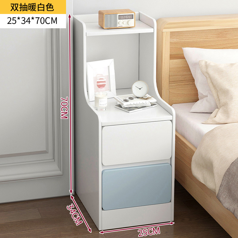 Mesa de noche para alquiler dormitorio moderno minimalista cama almacenamiento rack ultra estrecho brecha gabinete pequeño dormitorio armario