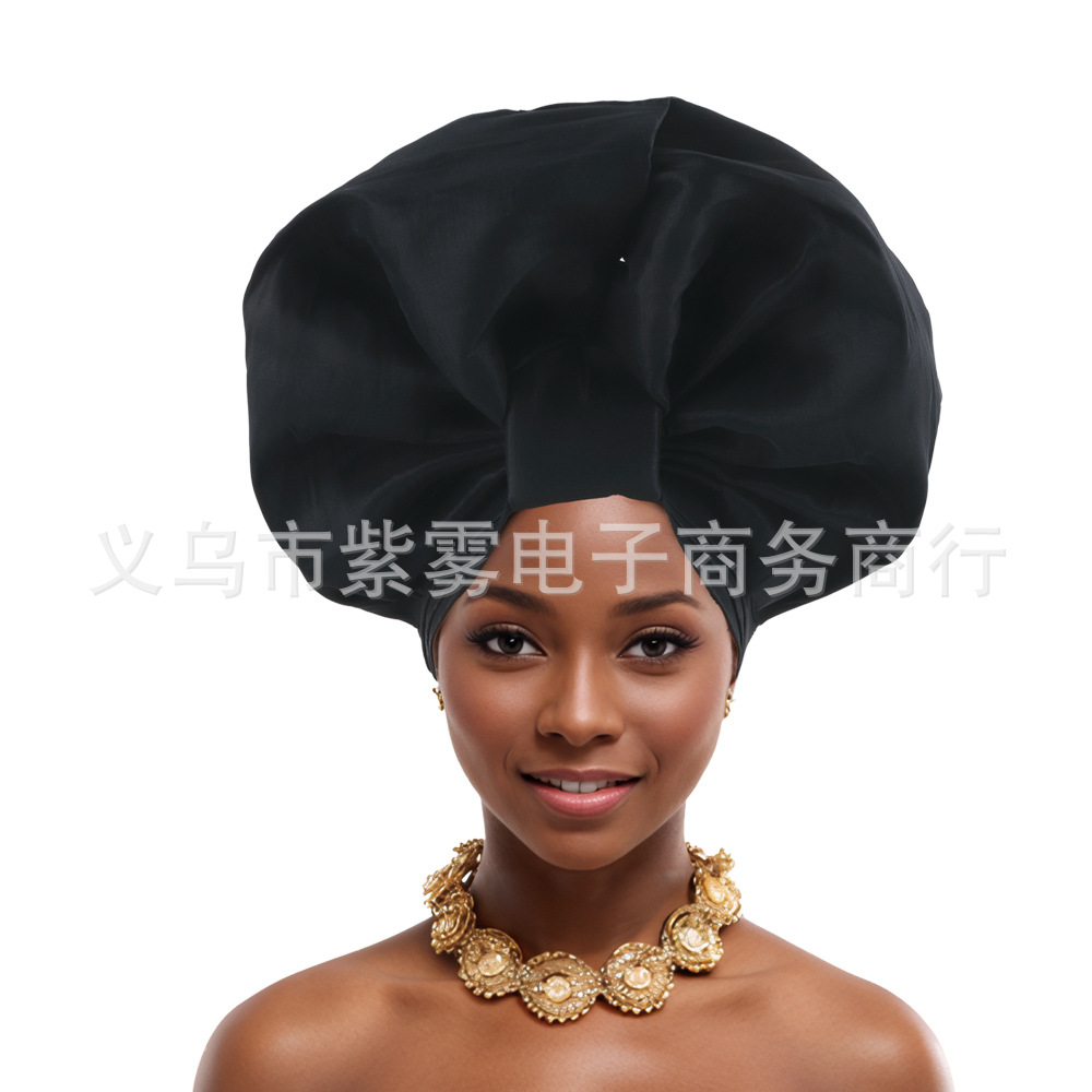 AMAZON XIYIN 새로운 나이지리아 결혼식 BAOTOU 모자 이슬람 모자 아프리카 터번 모자 원피스