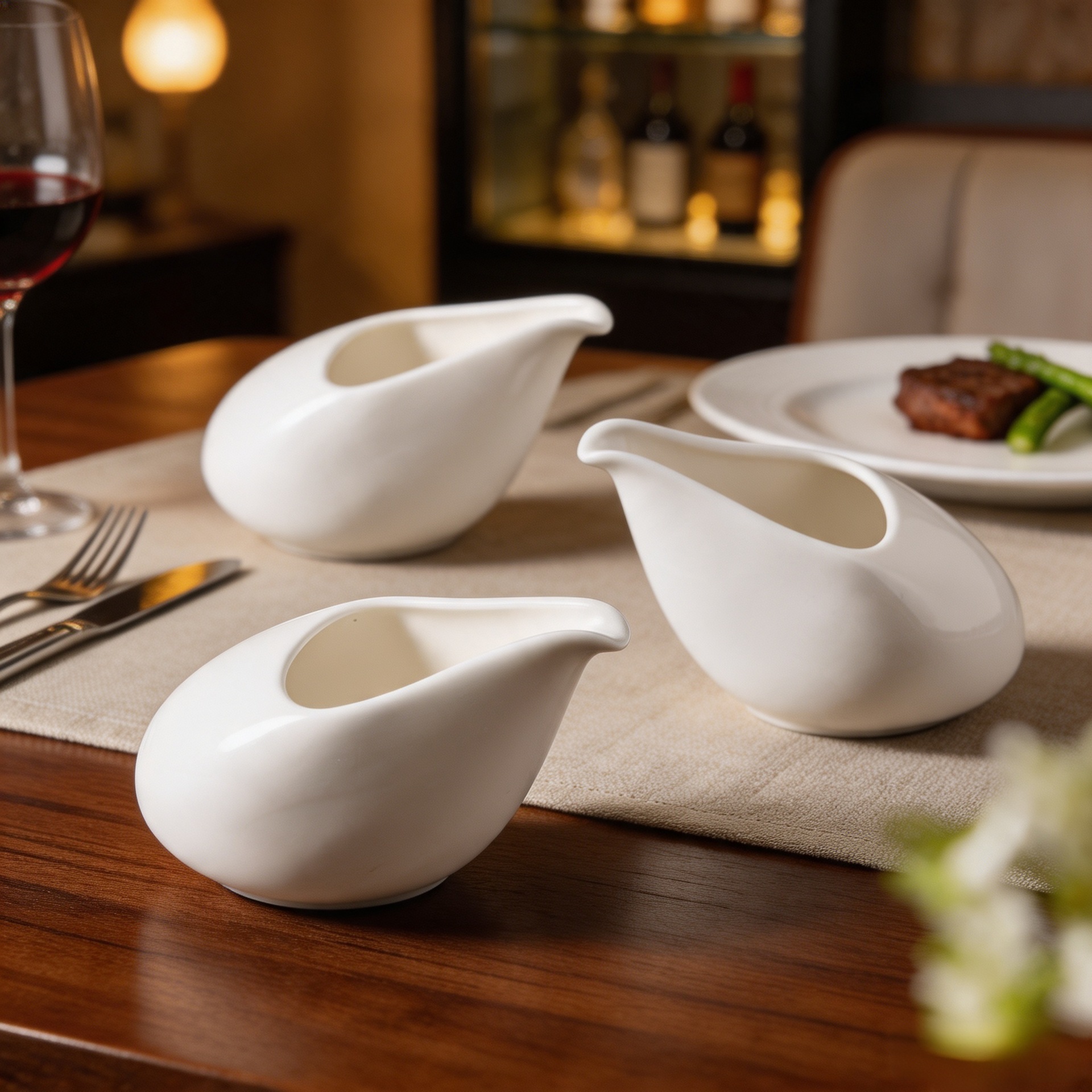 Creative ceramic pebble-shaped small milk cup, hotel western-style steak sauce pot, spout cup, coffee sugar bowl, milk jug wholesale