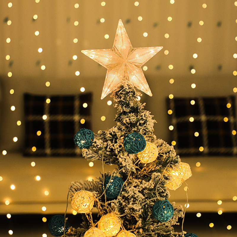 Christmas tree top star decorative light five-pointed star atmosphere Christmas Lights Christmas tree top light tree top star led Star Light