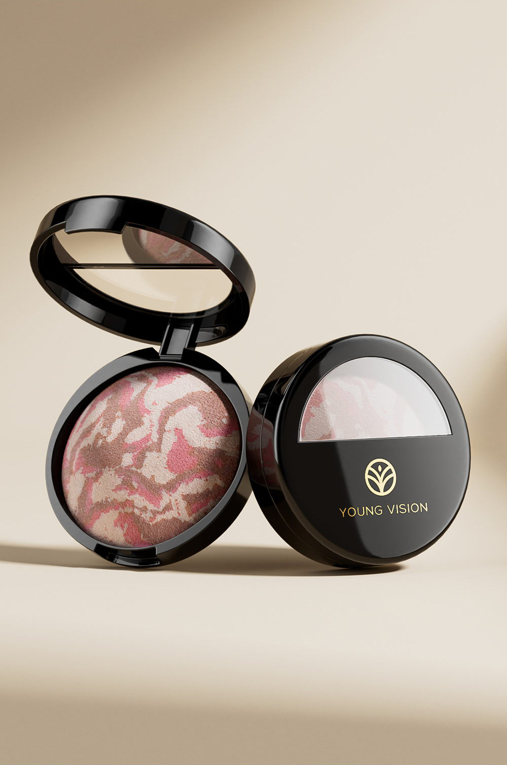 YOUNG VISION 4-color Pork Belly Baking Powder Foundation is a fine and smooth powder that can enhance skin tone and set the makeup undefined