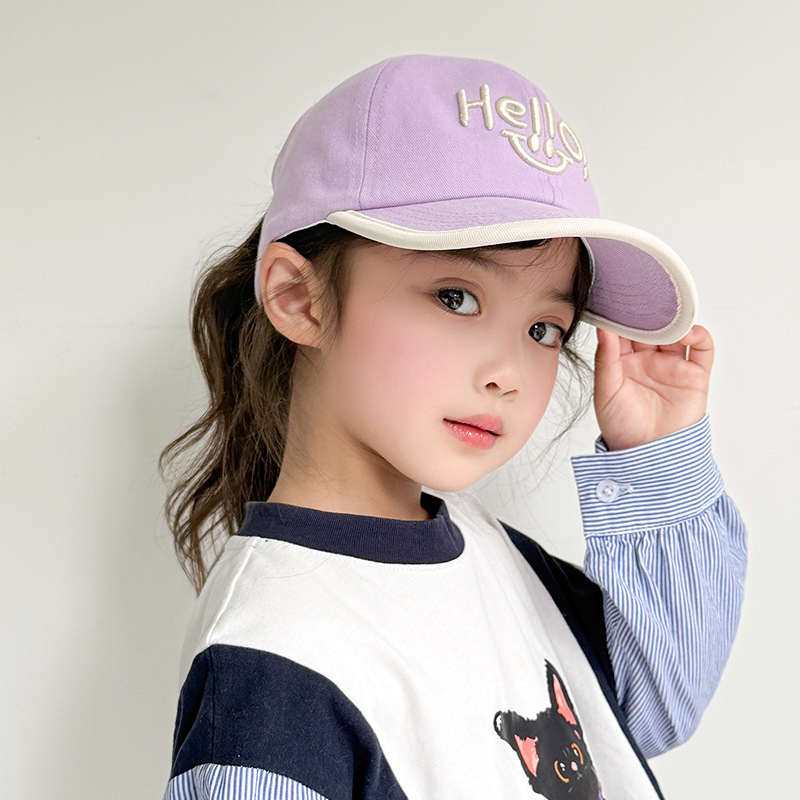 Sombreros para niños Primavera y otoño Sombrero de visera para niñas Gorras de béisbol para bebés coreanos Gorro para el sol para niñas de todo fósforo
