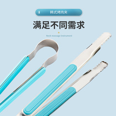Wholesale barbecue food tongs Korean barbecue tongs baked food bread tongs stainless steel steak tongs
