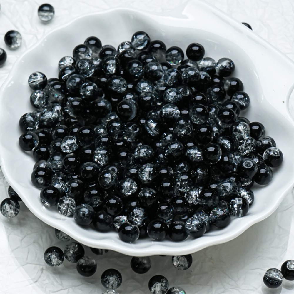 B11#Black and white [8mm explosion beads]