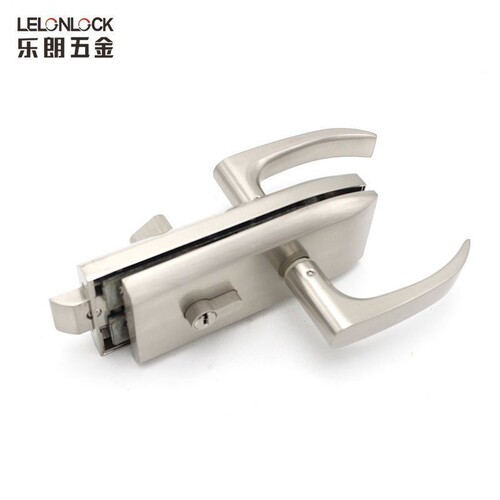 Office partition lock notch flat stainless steel glass door lock shop double door partition lock glass handle lock
