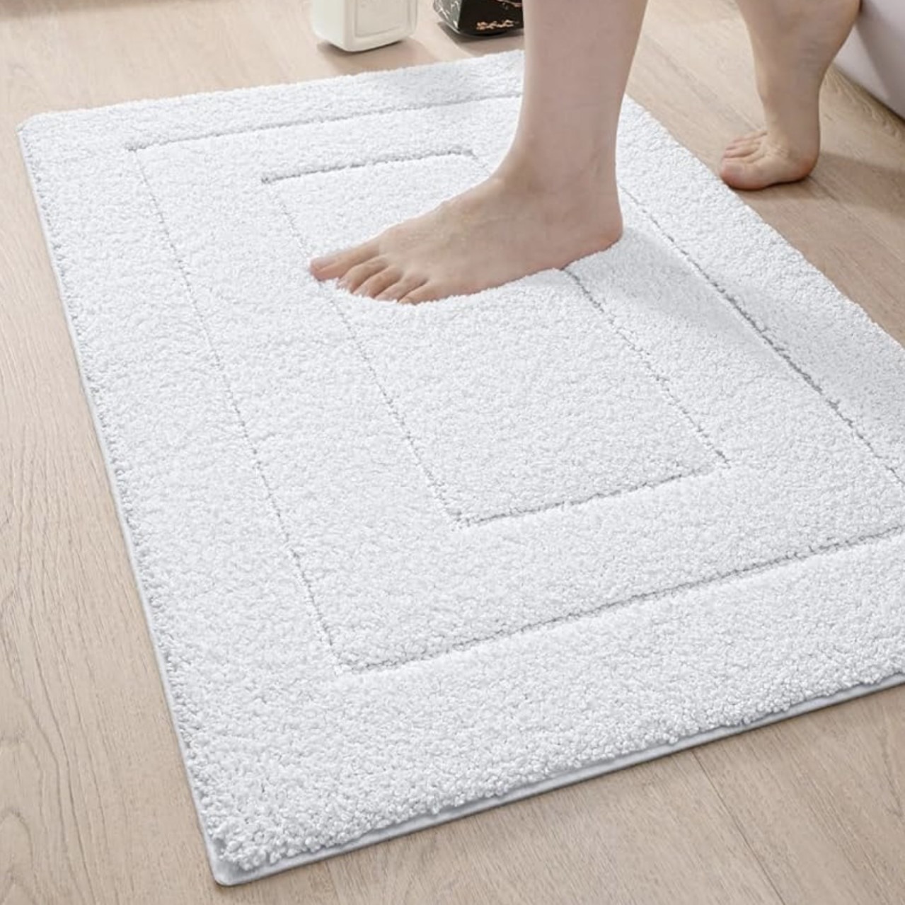 Cachemira transfronteriza alfombra de baño absorbente de agua inodoro puerta de inodoro pie de alfombra de baño antideslizante fácil de golpear alfombra de puerta