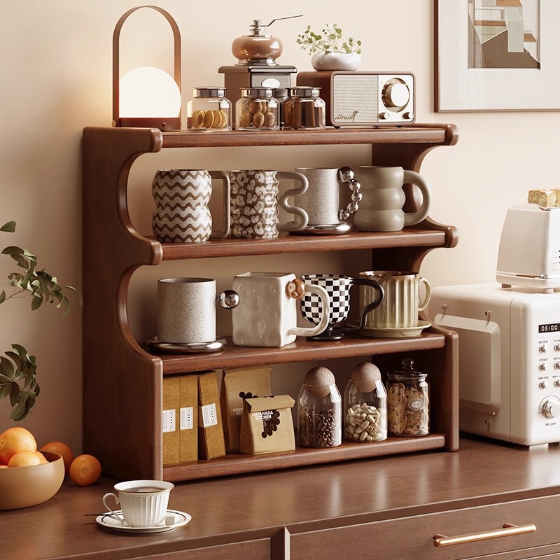 Taza de madera sólida a prueba de polvo mesa taza de té taza de agua taza de mesa mesa taza de café taza de almacenamiento rack