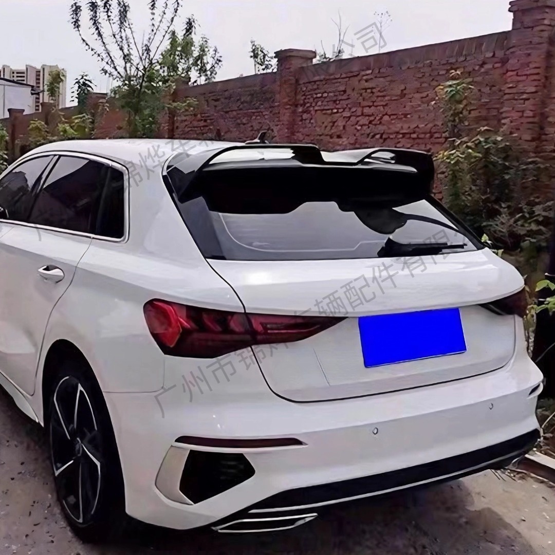 Suitable for 2014-2020 Audi A3 8V Hatchback Car, Special Modified Oettinger Rear Wing, No-Drill Installation, Abs Material