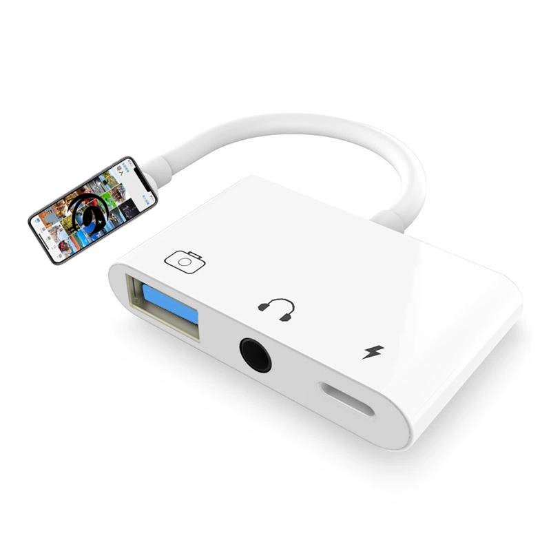 Apple, совместимые наушники зарядка, USB флеш-накопитель, три в одном, 3.5 мм