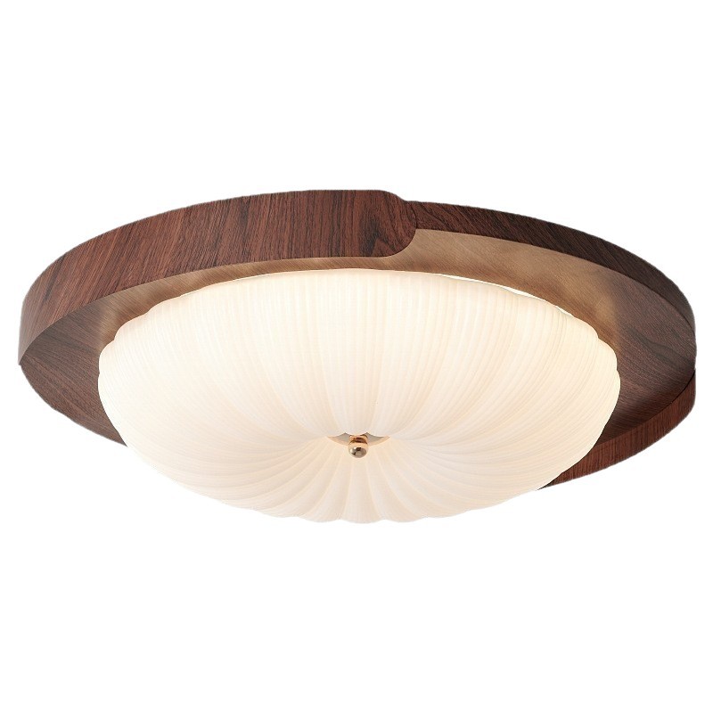 [Seleccionado] Lámpara de techo Lámpara de grano de madera de nogal retro de estilo antiguo Guangdong Zhongshan Lámpara de habitación de estilo japonés